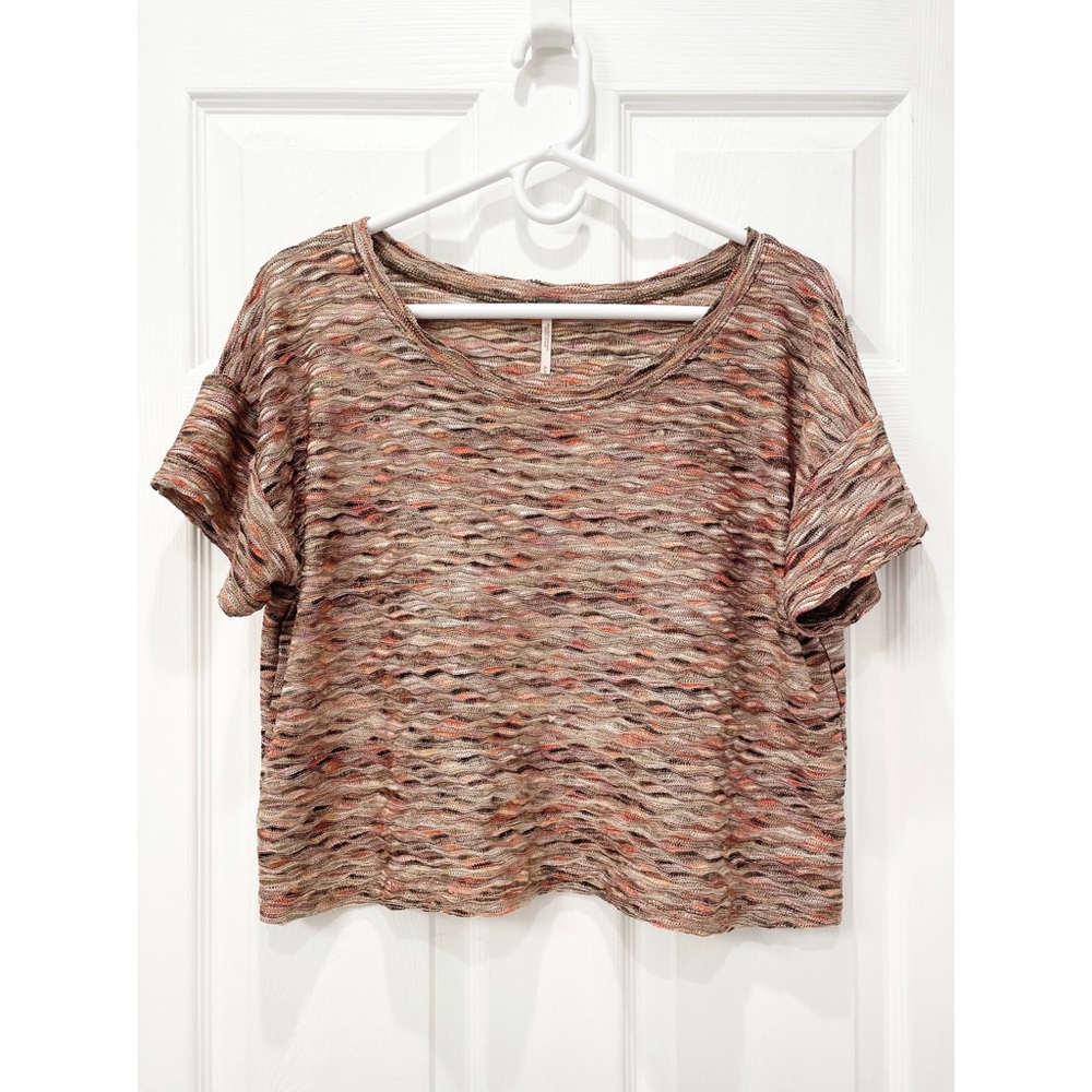 Free People Knit Short Sleeve Top